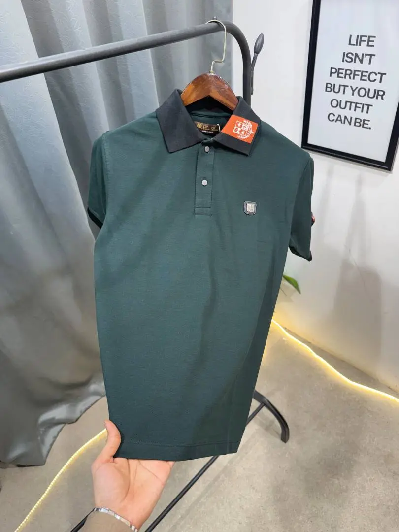 Loro piana bottle green imported luxury box pack Polo tshirt - Image 3