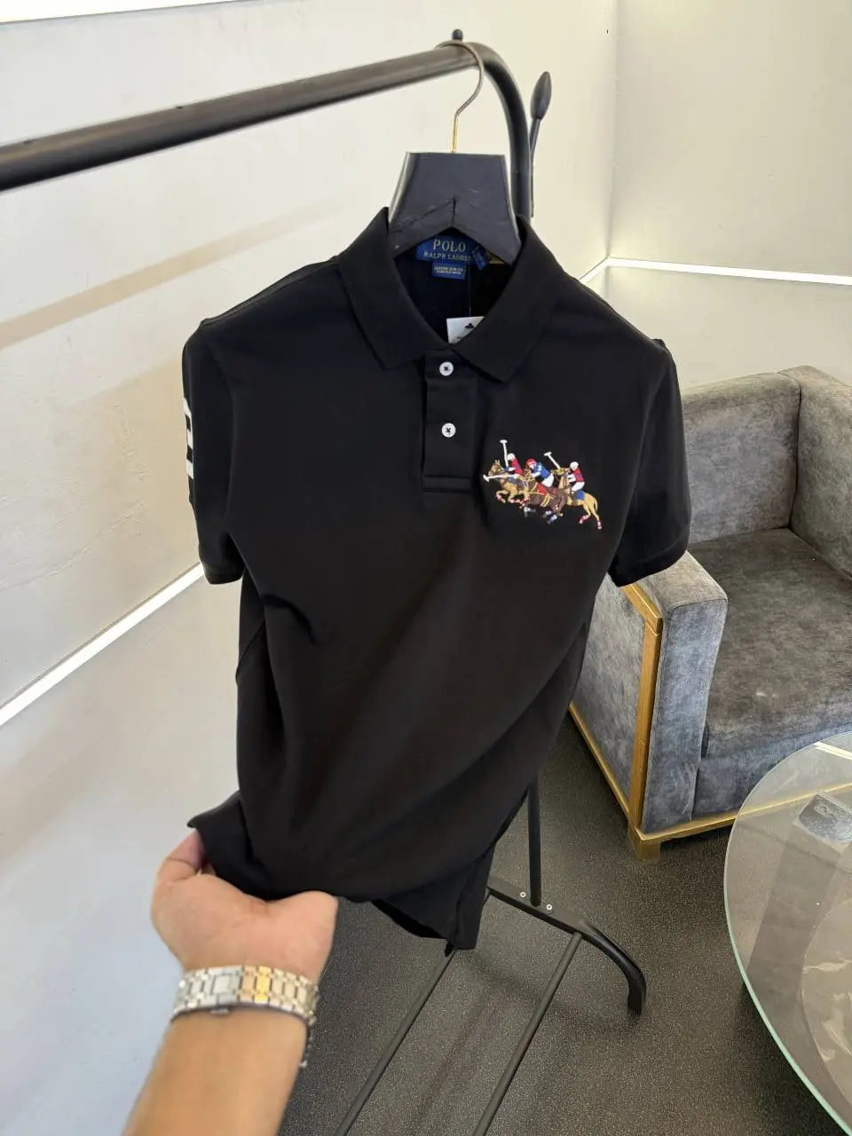 Ralph lauren imported embroidery logo polo tshirt black - Image 2