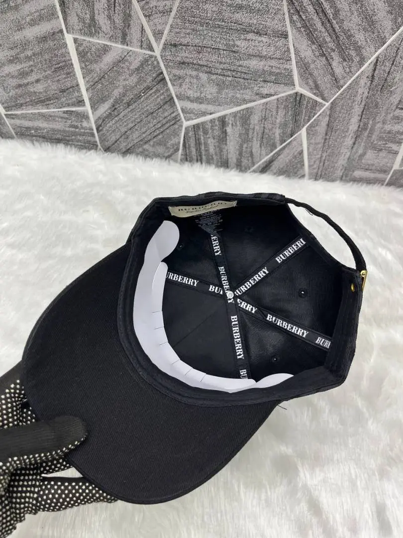 Burberry zebra print front logo black premium unisex Cap With Safety Box - Image 5