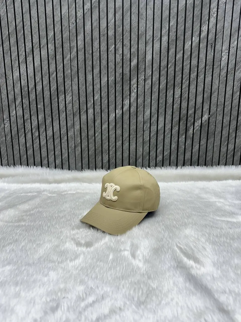 Celine Triomphe Camel White Front Logo Premium Unisex Cap