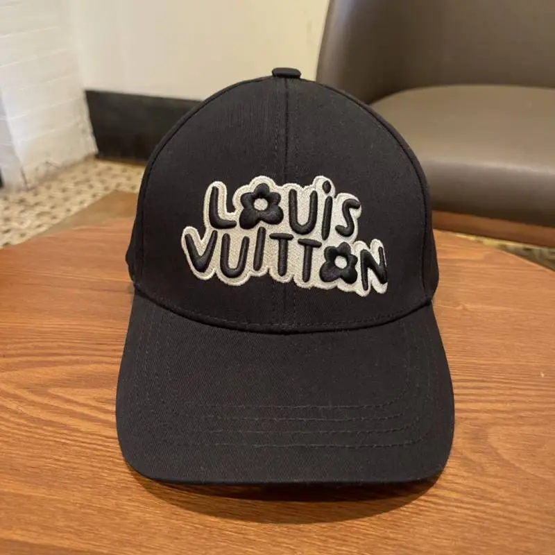 Louis Vuitton Craggy Front Logo Black Premium Unisex Cap With Safety Box - Image 4