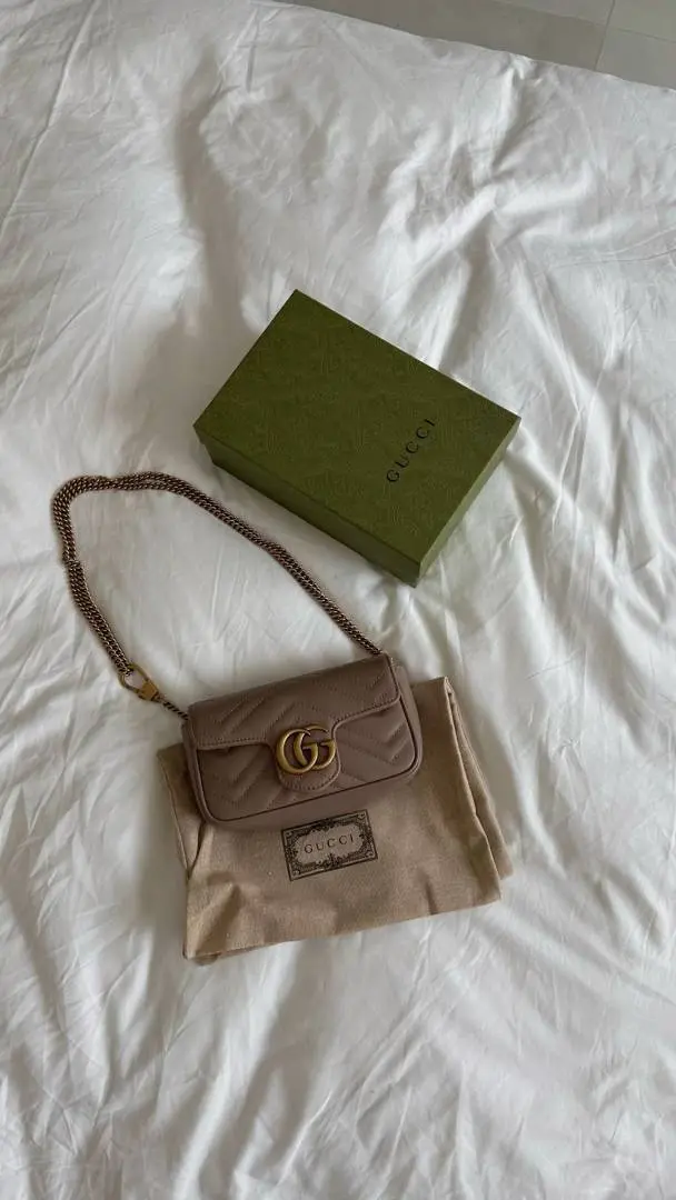 Gucci Marmont Mini Apricot With OriginalBox Premium - Image 5