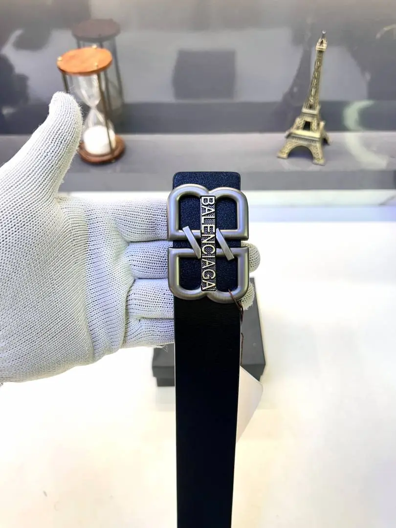 Balenciaga Grey Black Premium Quality Belt Fa 842 - Image 3