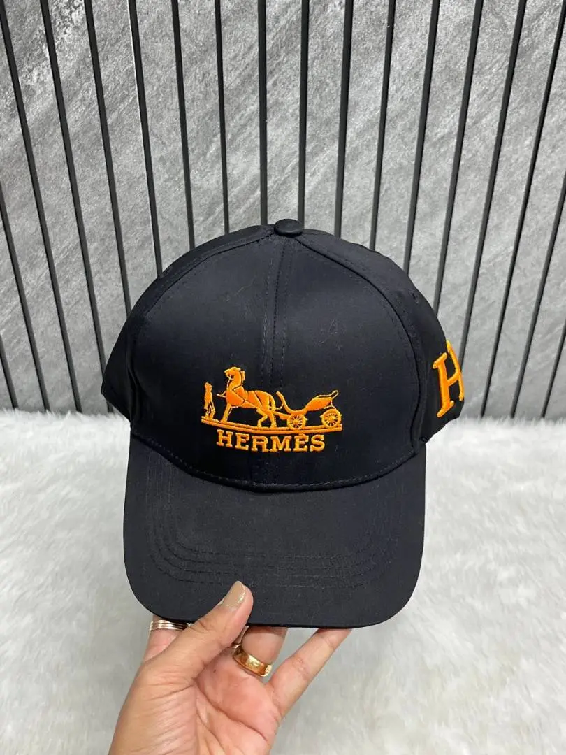 Hermes Front Logo Black Premium Unisex Cap With Safety Box - Image 4