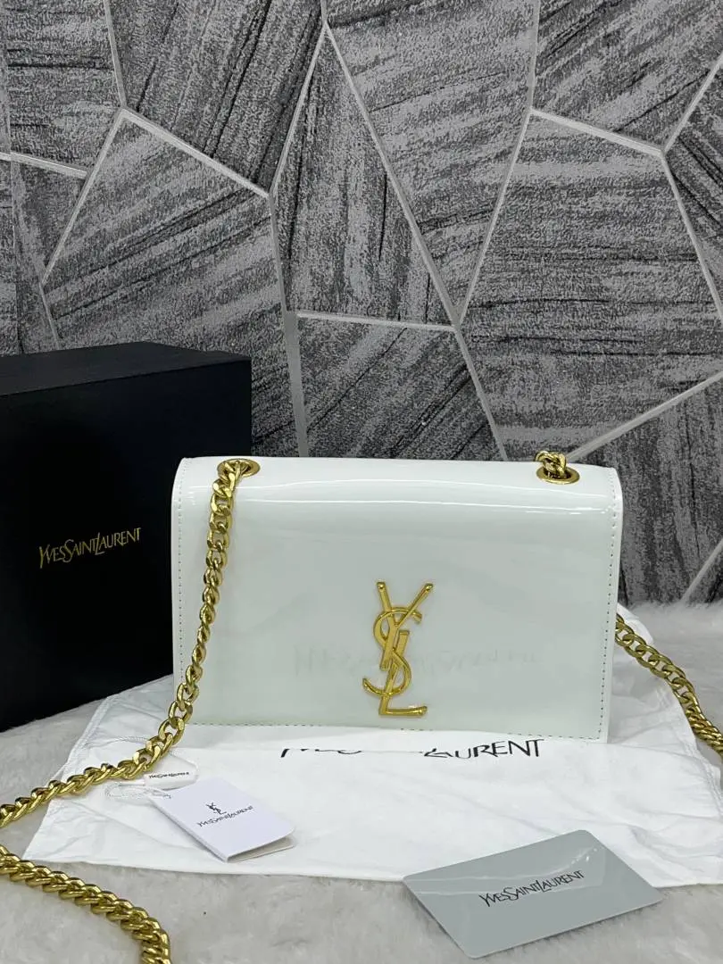 Ysl Patent Leather Flap Bag With Original Box & Dust Cover Packaging - Image 3