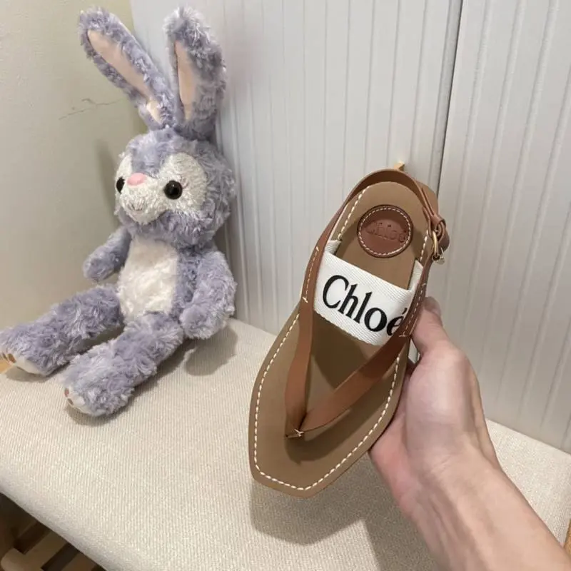 Chloe Woody Thong Sandal With Original Box & Dust Cover - Image 6
