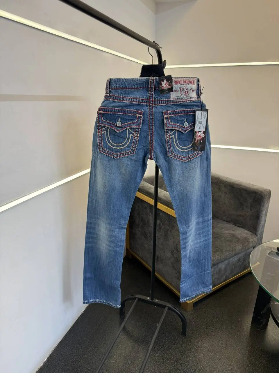 True religion imported straight fit hyperflex denim carbon blue - Image 3