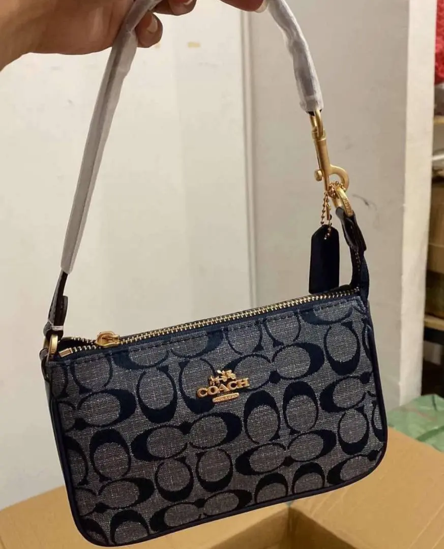 Coach Nolita 19 All Denim With OriginalBox DustCover ChainBelt PearlCharm - Image 4