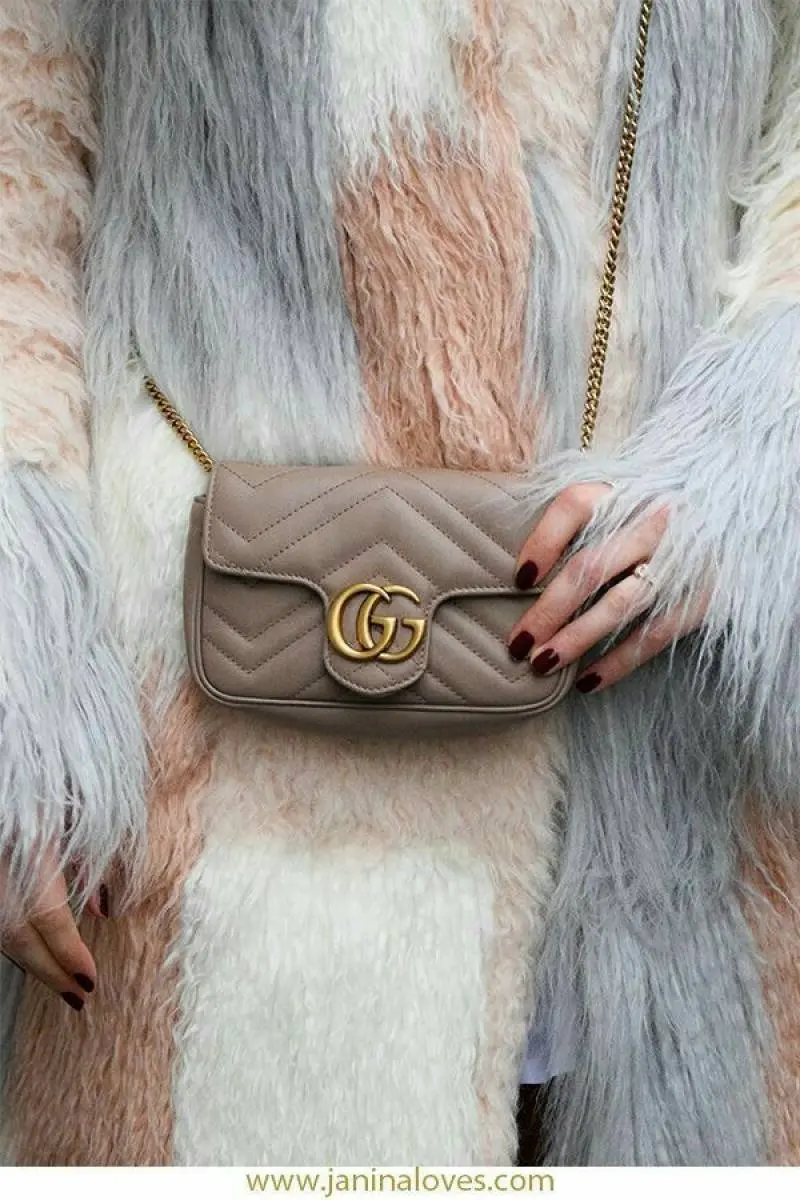 Gucci Marmont Mini Apricot With OriginalBox Premium - Image 4