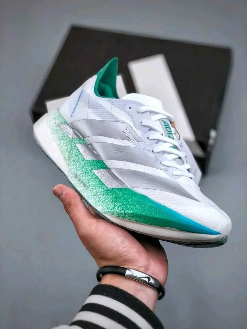 Adidas Adizero Pro 4 Carbon Plate Marathon Blue Cloud White 1145 - Image 2