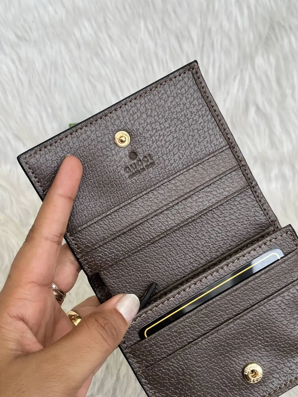 Gucci 02 Brown Mono Wallet With Original Box & DustCover Premium Quality - Image 7
