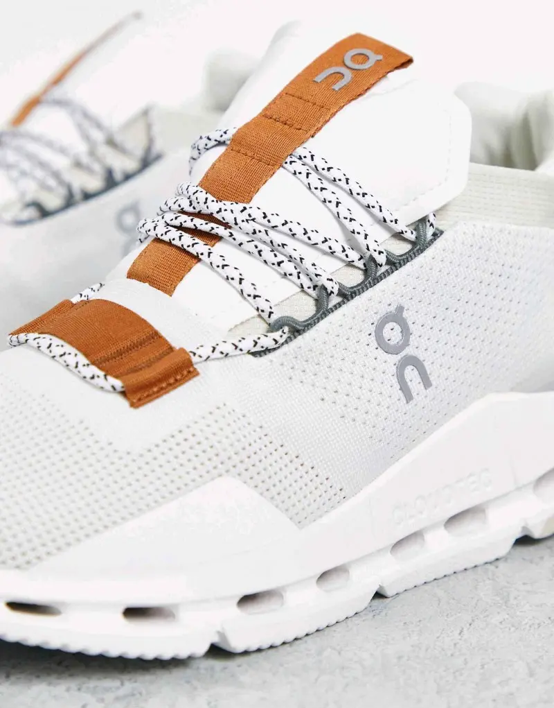 On Running Cloudnova trainers in white and brown pearl 193 - Image 3