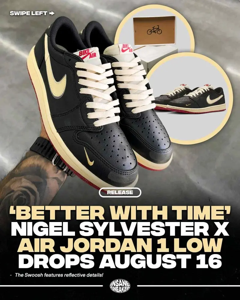 Nigel Sylvester x Bike Air Jordan 1 Low - Image 4