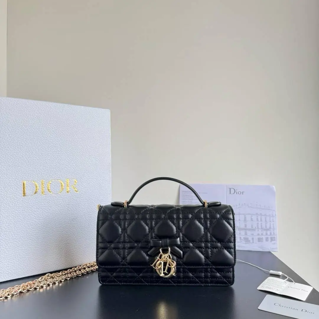 Dior Cannage Small Top Handle Bag With Original Box & DustCover