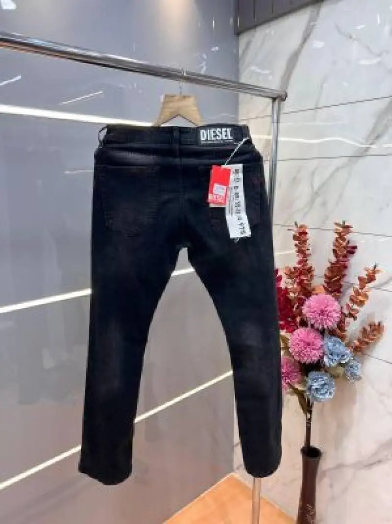 Diesel Black Premium Imported Stretchable Lycra Fabric Boot Cut Denim with Embroidered Design Sale Offer 3126 - Image 2