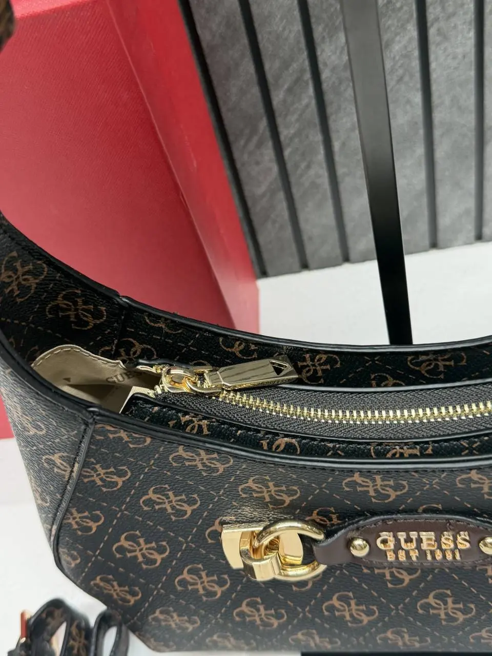 Guess Hobo Shoulder Bag With Original Box & DustCover - Image 7