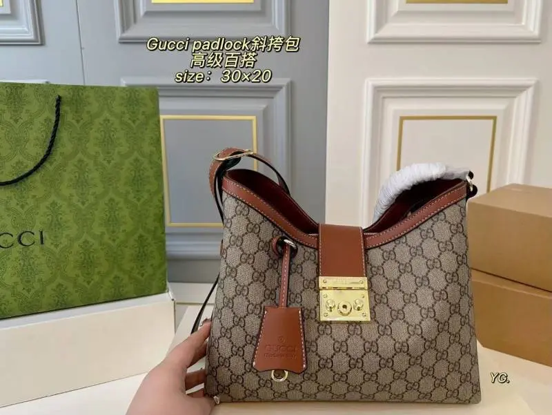 Gucci GG Padlock Supreme Premium Shoulder Bag With Dust Bag (Brown - 1149) - Image 3