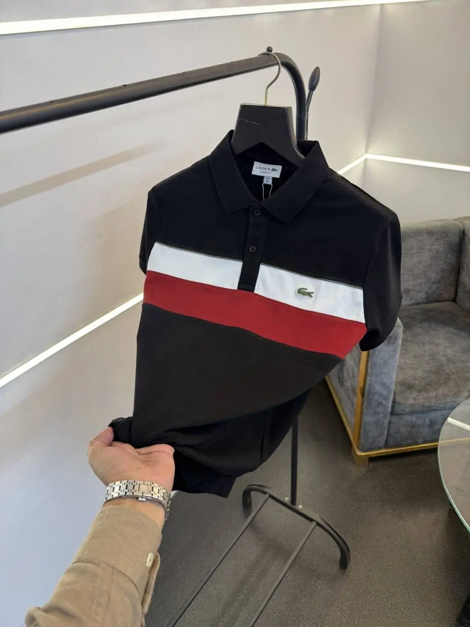 Lacoste imported polo tshirt black - Image 2