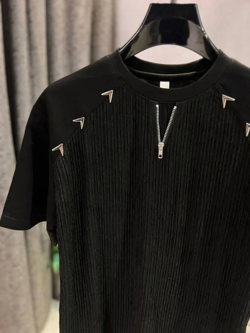 KOREAN IMPORTED HIGH DEMAND ARTICLE T-SHIRT BLACK - Image 4