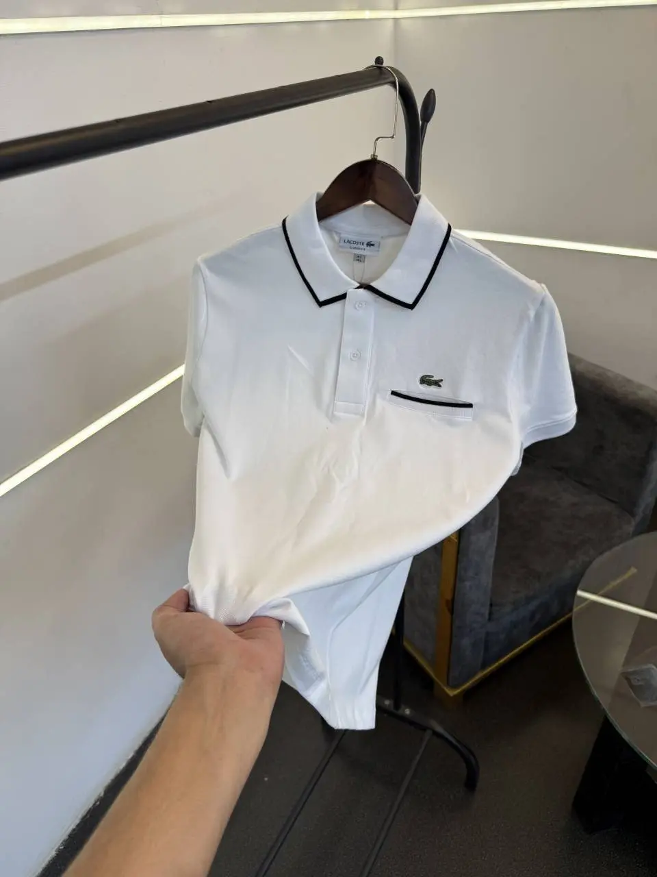 Lacoste imported polo tshirt white - Image 2