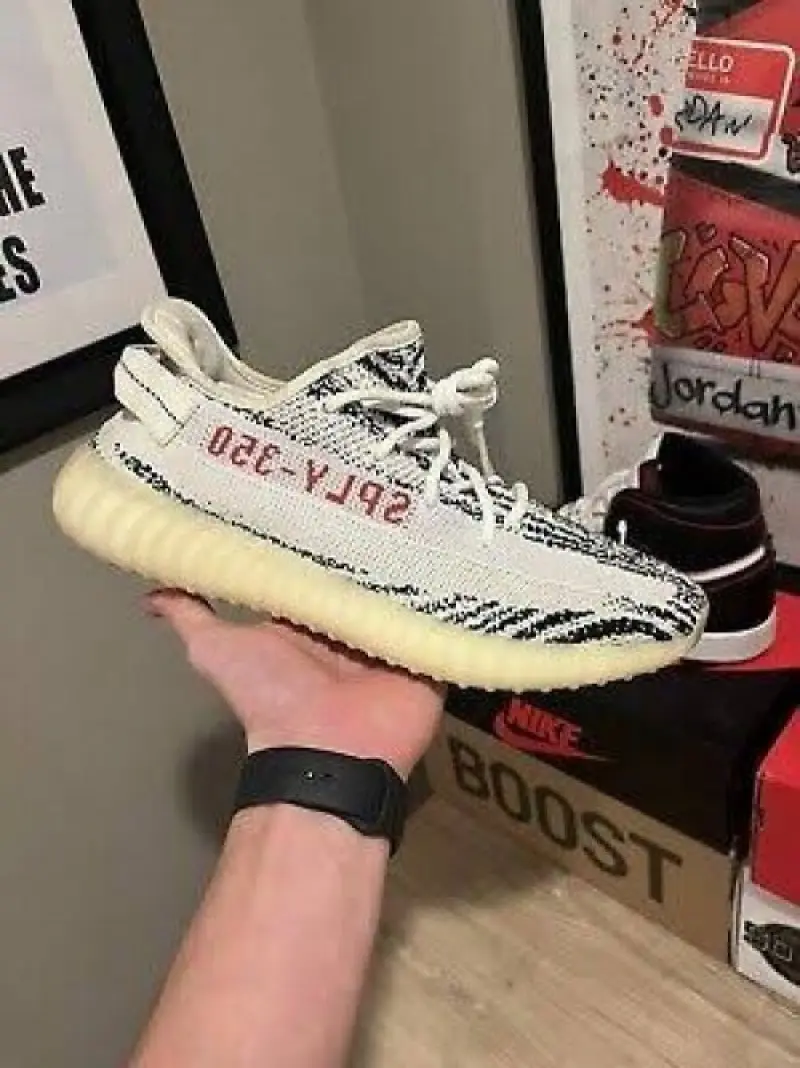 Adidas Yeezy Boost 350 V2 Zebra Semi UA With All Accessories - Image 5