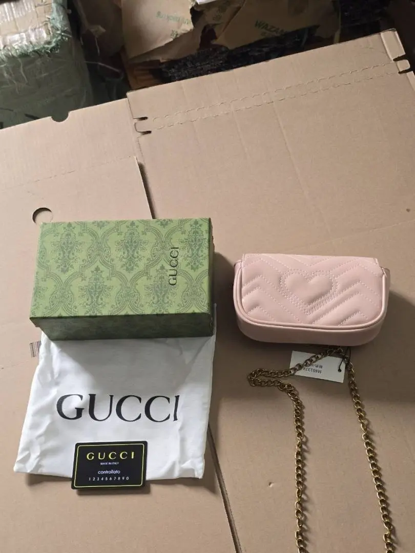 Gucci GG Marmont Mini Matelasse Shoulder Bag With OG Box & Dust Bag (Pink - 908) - Image 6