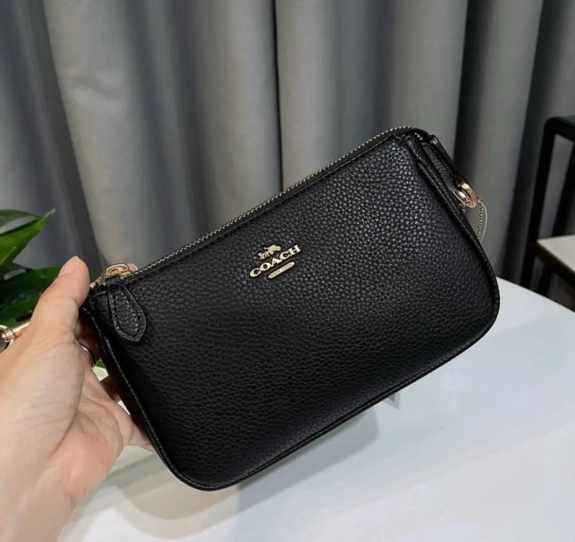 Coach Nolita 19 All Black With OriginalBox DustCover ChainBelt PearlCharm - Image 3