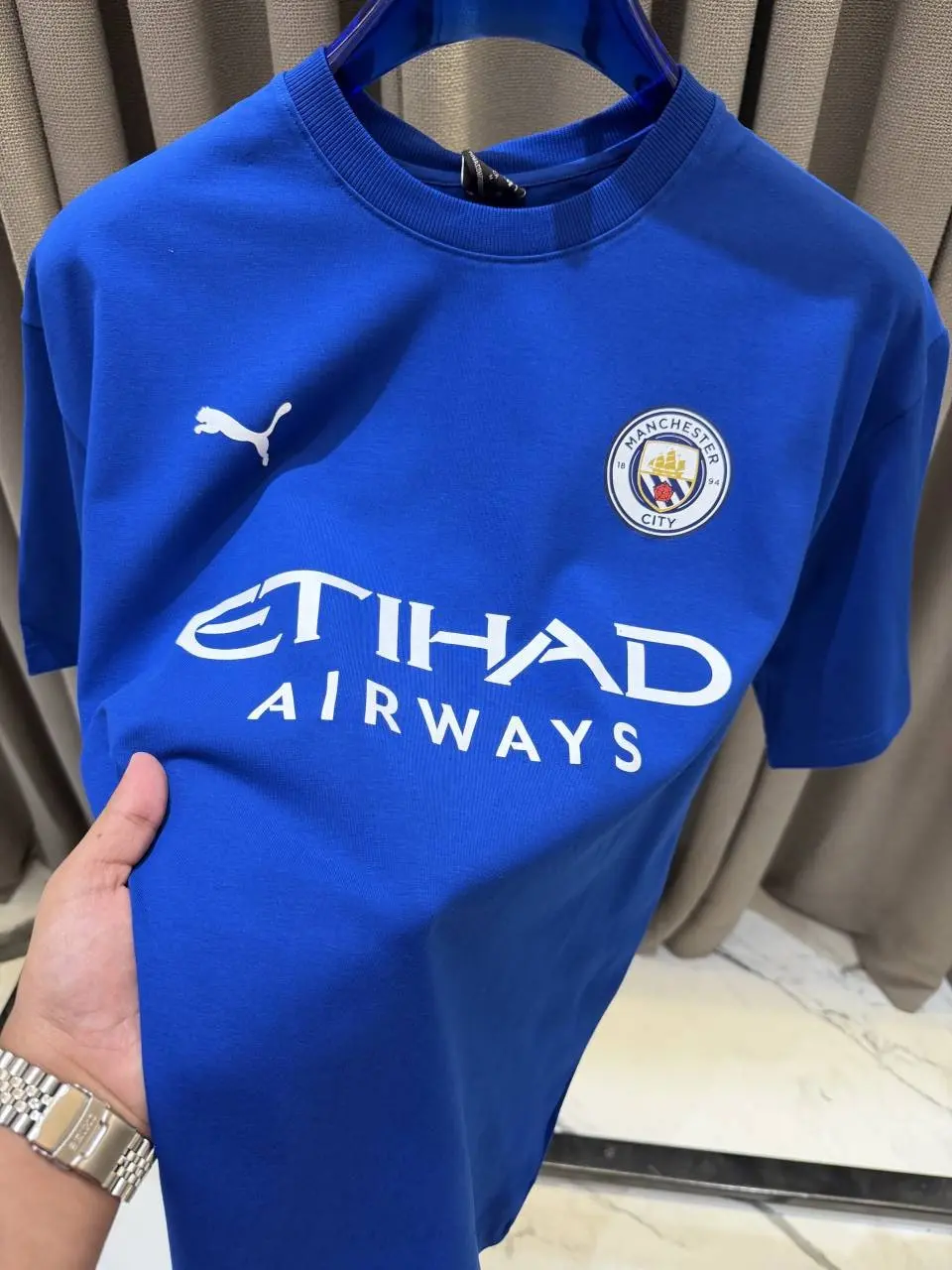 Pum Man city Premium Blue Tshirt - Image 4