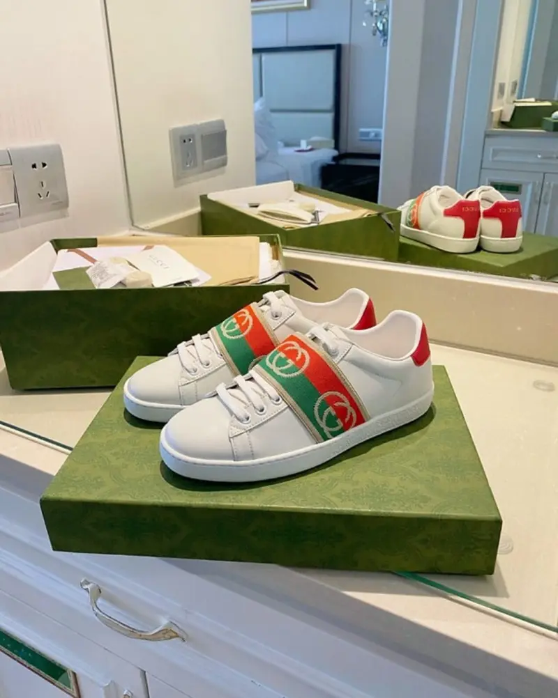Gucci ace premium sneakers white--