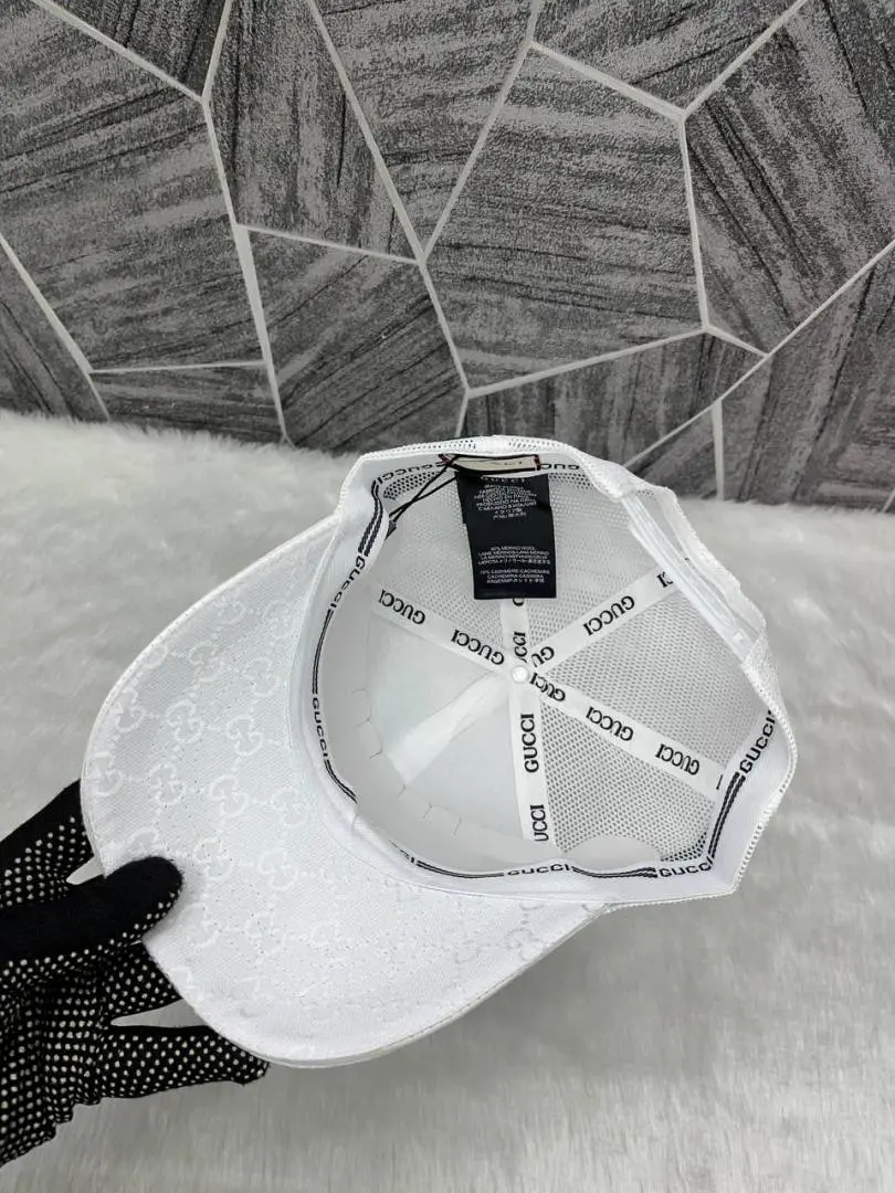 Gucci GG Small Side Logo Stripes Premium Net Unisex Cap With Safety Box - Image 3
