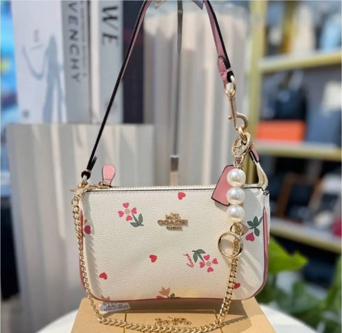 Coach Nolita 19 Flowers With OriginalBox DustCover ChainBelt PearlCharm