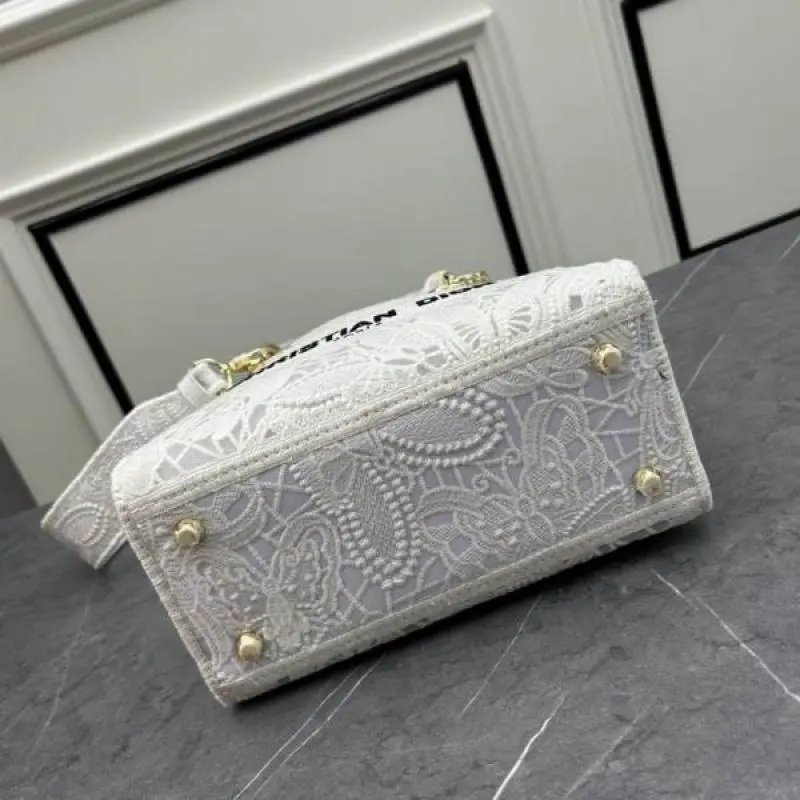 Diyor876 Lady My ABC D-Lite Embroidery Luxurious Quality With OG Magnetic Gift Box & Dust Bag & Scarf (White - 876) - Image 3