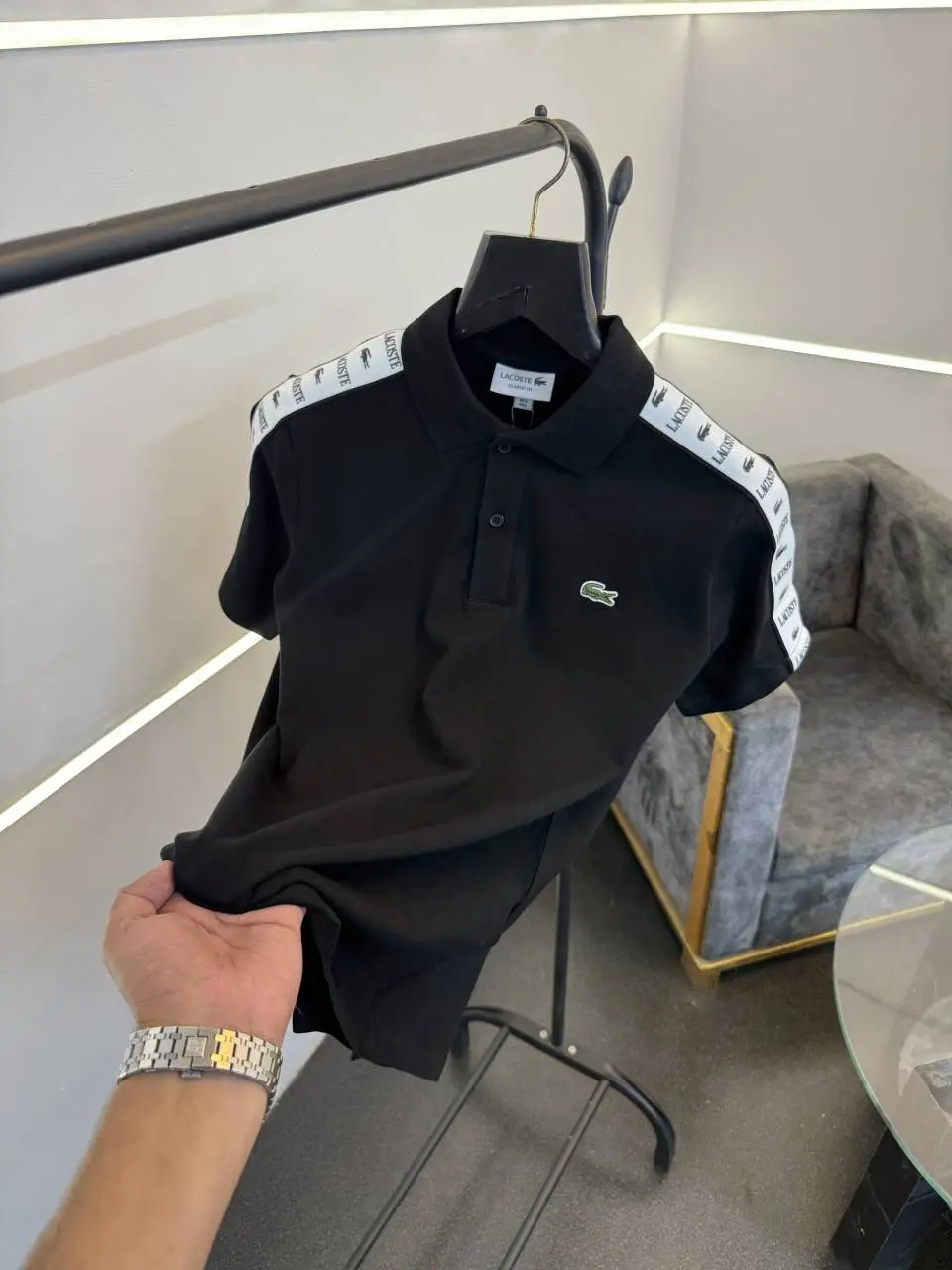 Lacoste imported polo tshirt black sale - Image 2