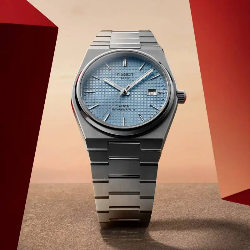 Tissot 1853 Prx Automatic Top Quality Silver-SkyBlue - Image 4