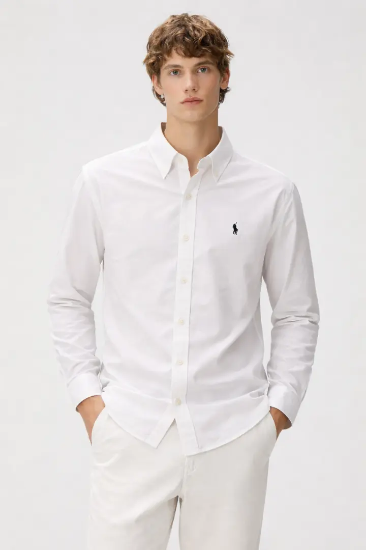 Ralph LAUREN P-OLO IMPORTED STORE ARTICLE SHIRT linen fabric