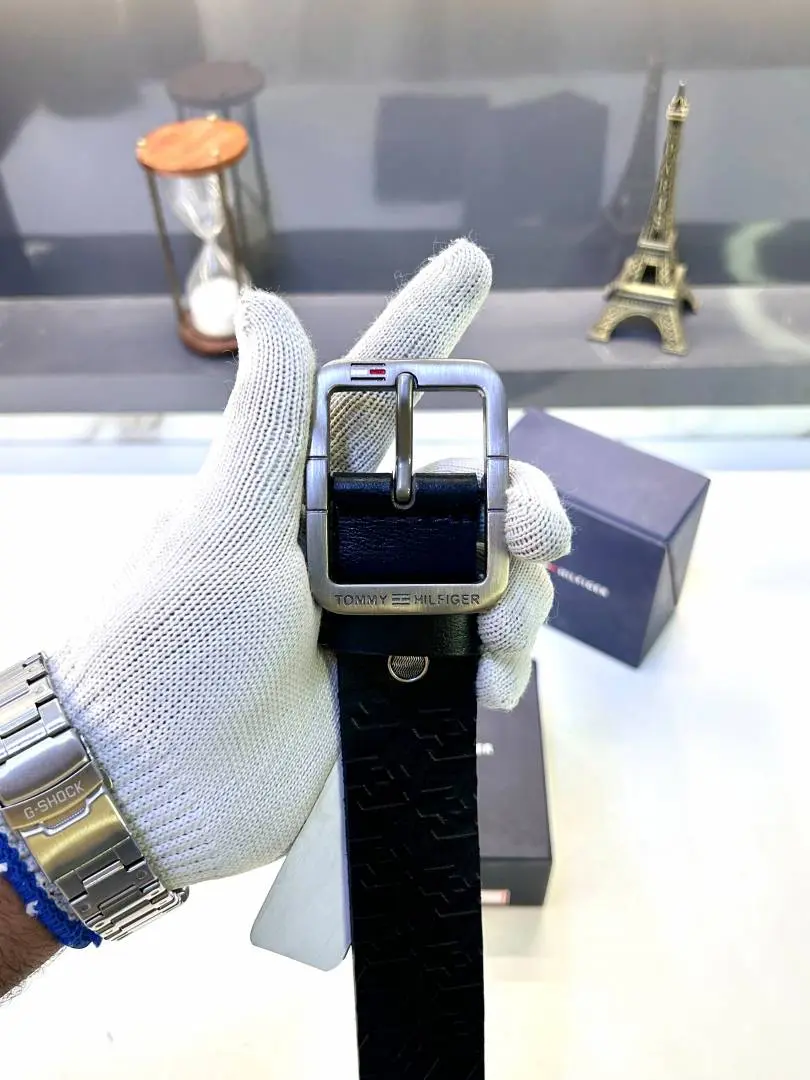 Tommy Hilgi Black Premium Quality Belt Fa 907 - Image 2