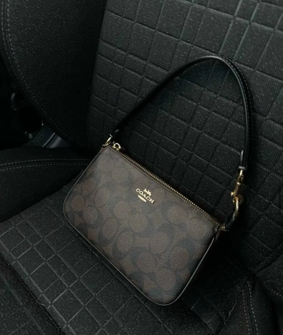 Coach Nolita 19 Coffee Mono With OriginalBox DustCover ChainBelt PearlCharm - Image 2