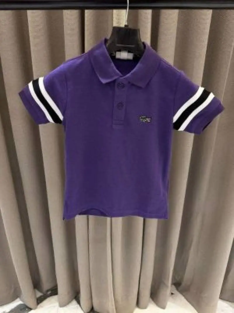 No return Lacost imported kids Polo t-shirt purple