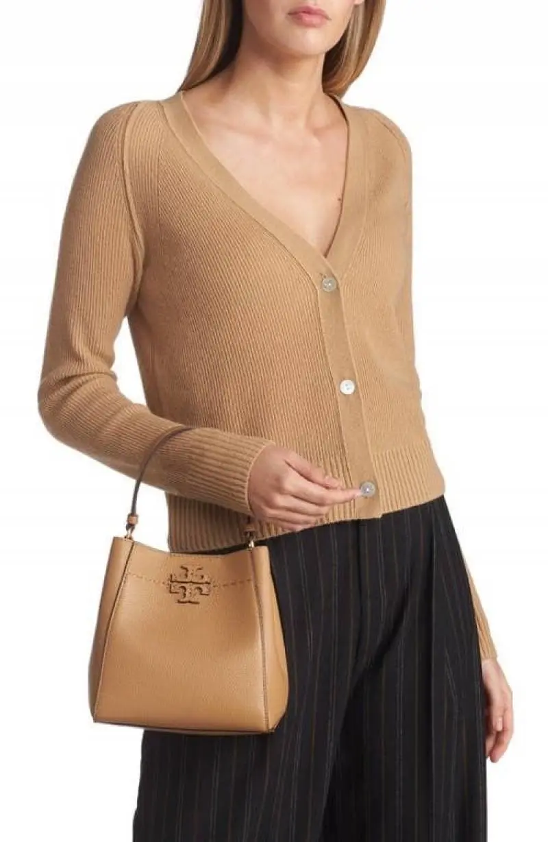 Tori Burch McGraw Bucket Bag With OriginalBox DustCover - Image 11
