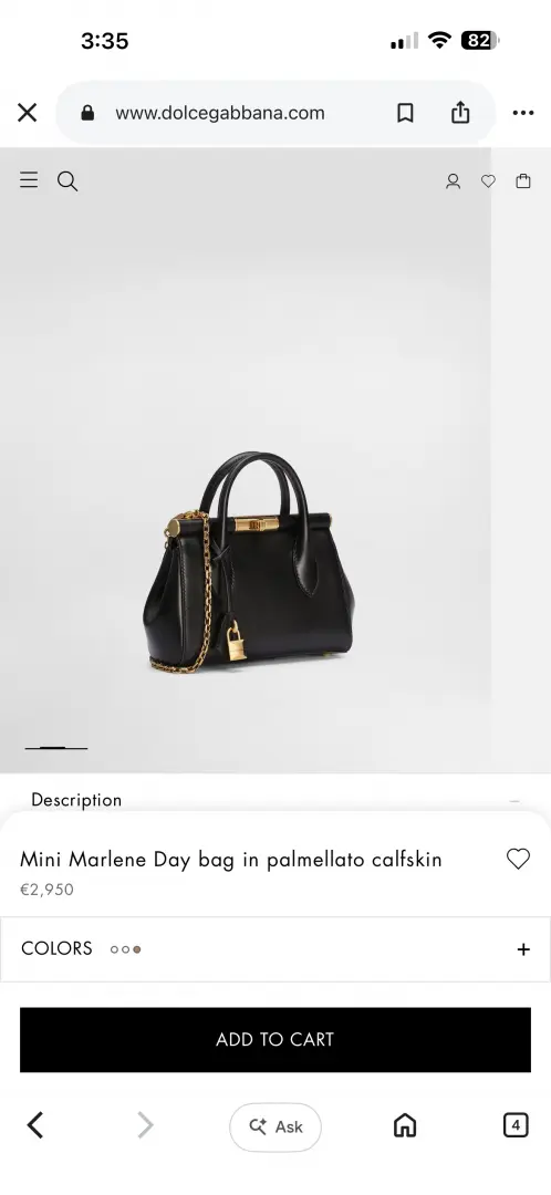 Dolcce & Gabbana 9026 Mini MarleneBlack With Original Box & DustCover - Image 3