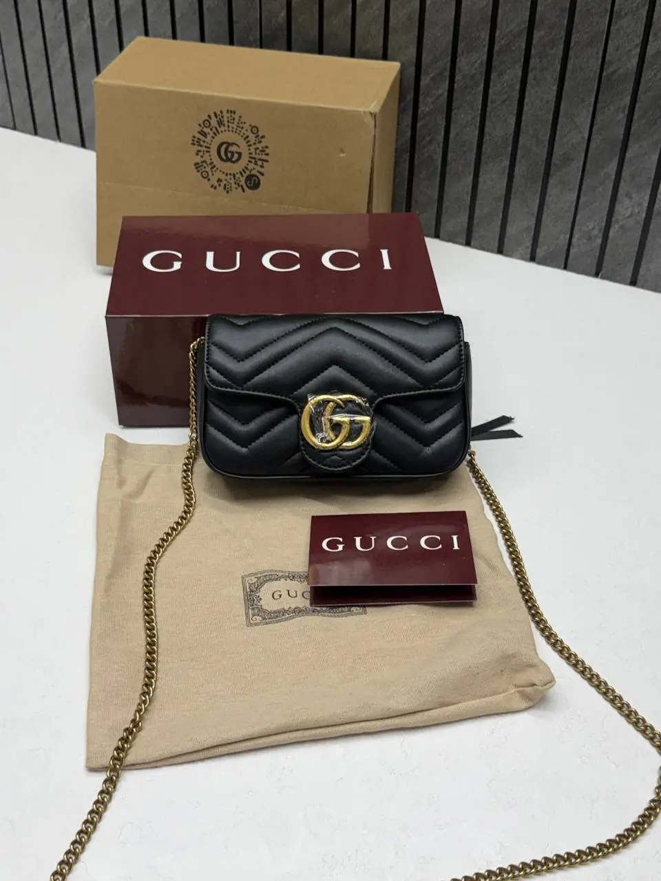 Gucci GG Mini Marmont White Highend Quality With DoubleBoxPacking