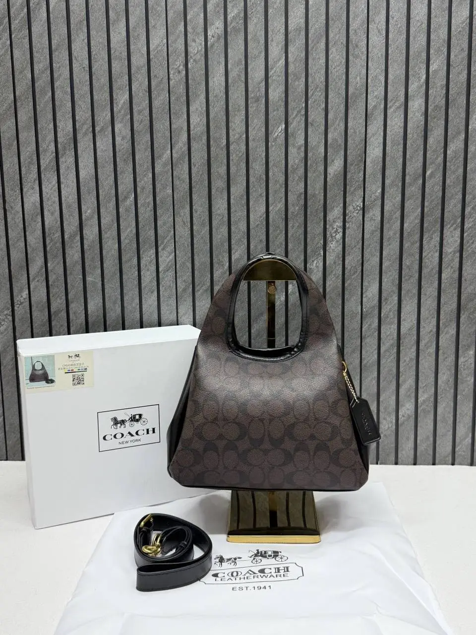 Coach Lana 23 Coffee-Flower With OriginalBox DustCover LongBelt - Image 2