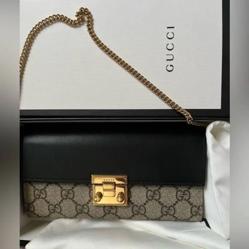 Gucci GG Padlock Chain On Wallet Premium Coded With OriginalPacking - Image 4