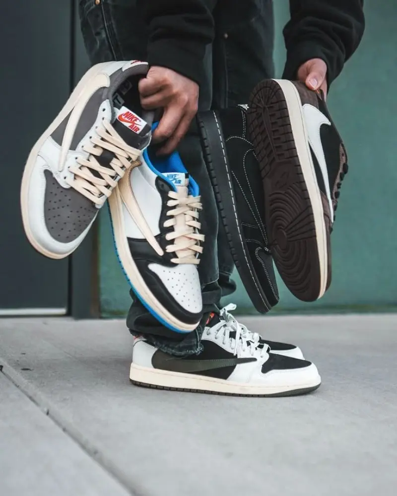 Travis Scott x Air Jordan 1 Low Olive semi UA Quality - Image 6