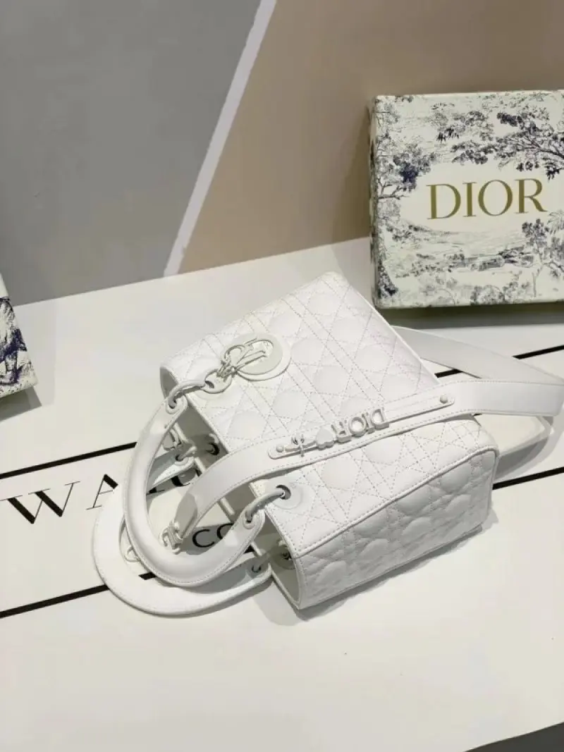 Dior Lady My ABC Matte White With OG Box & Dust Bag (White-384) - Image 6