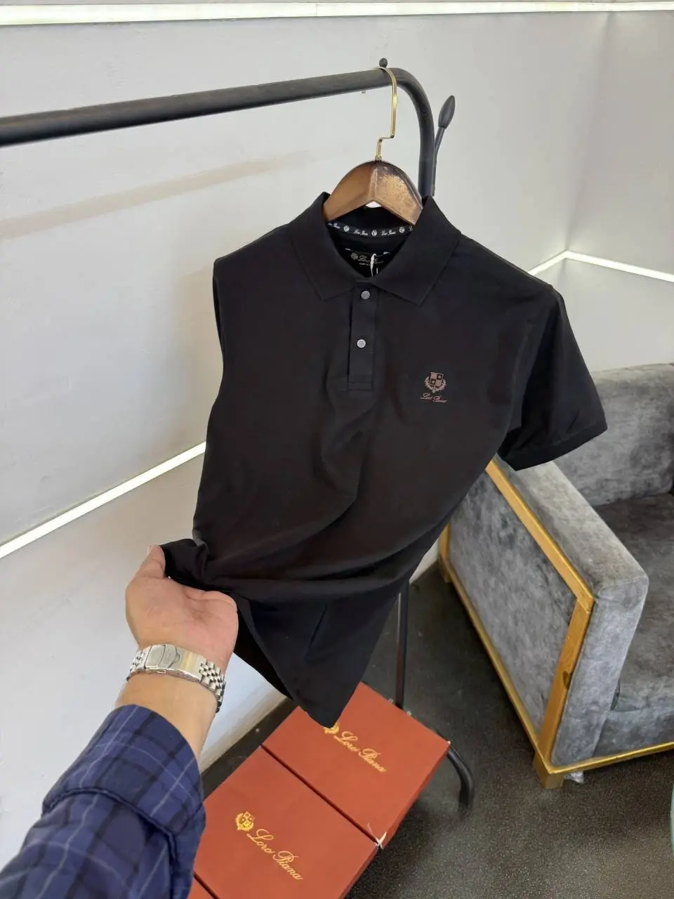 Loro piana turkey imported box pack tshirt black - Image 2