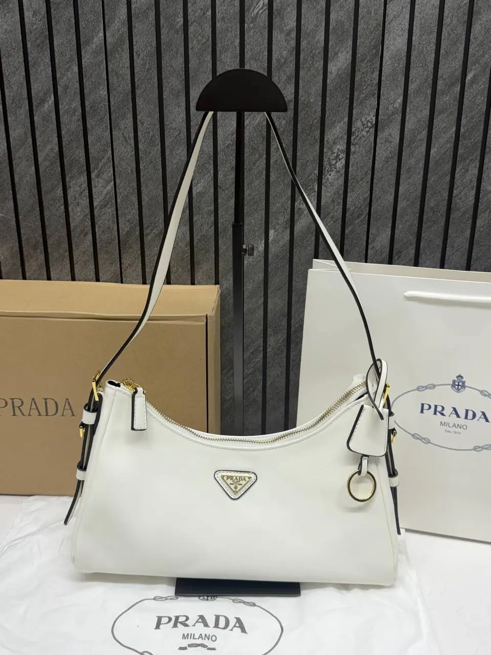 Prada CB Aimee ShoulderBag With OriginalBox CarryBag - Image 10