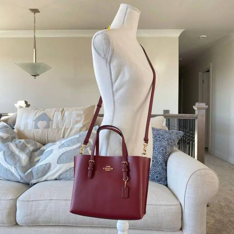Coach Mollie 25 Wine Medium Tote With OriginalBox - Image 2