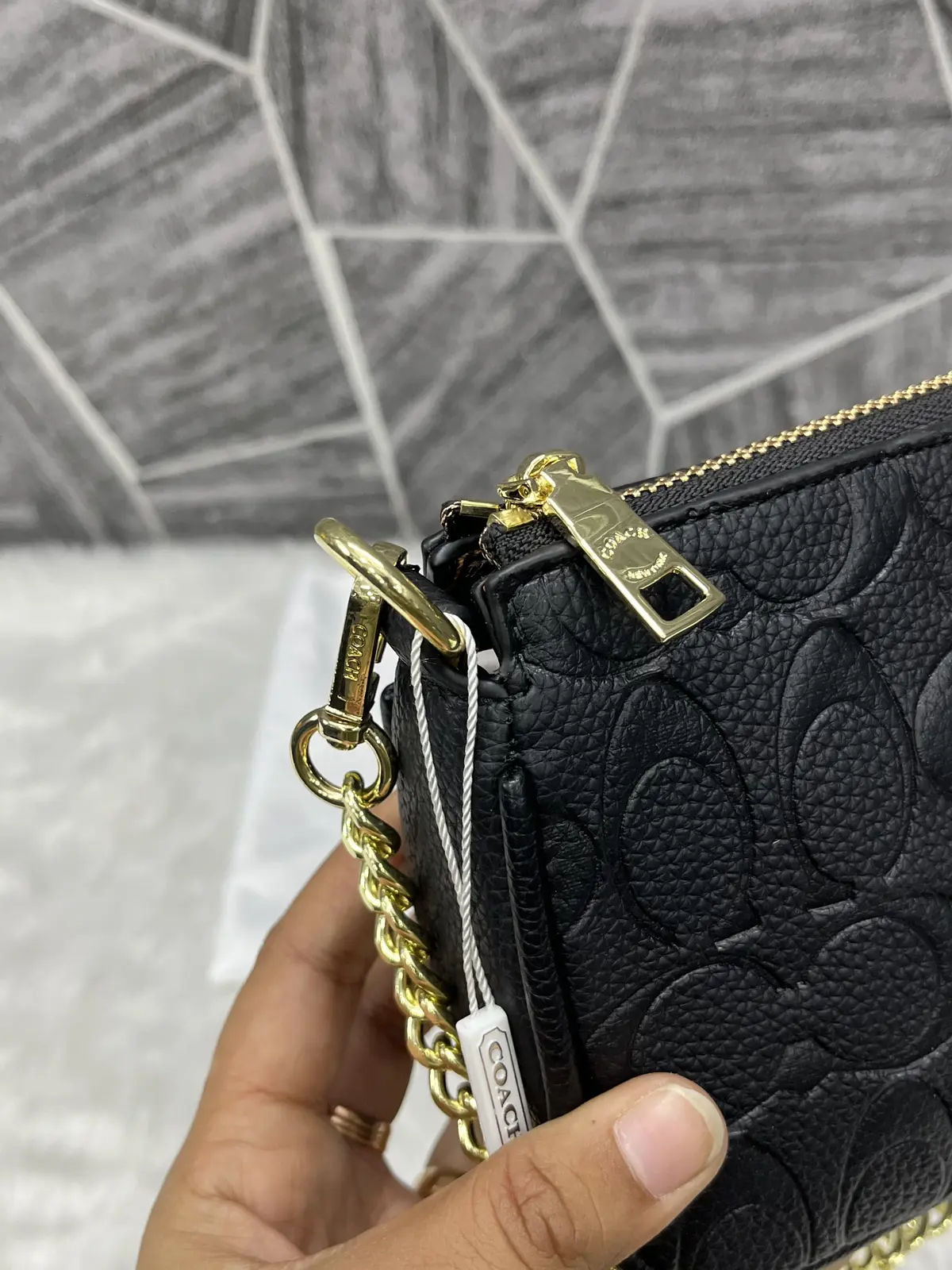 Coach Large Black Wristlet With DustCover - Image 4