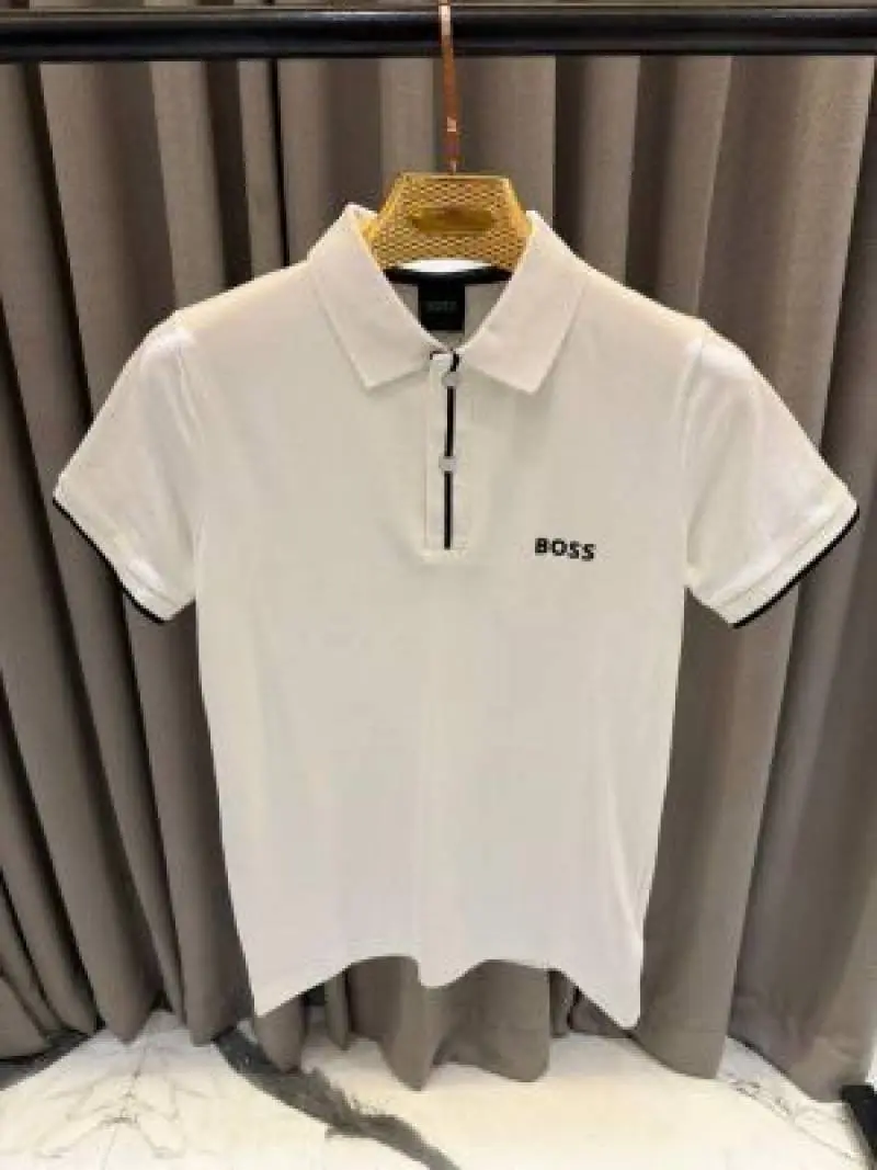 No Return Hugo Bos Chest Logo Polo T-shirt White